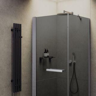 Душевой уголок MaybahGlass MGY-1321-5 90x90см хром матовый/графит